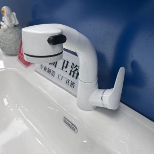 Vòi Bồn Rửa Mặt Bằng Đồng Nguyên Khối MUGO 020 Vòi Sen Tròn Đơn Khe Hở Phong Cách Hiện Đại Tối Giản Trang Trí Nhà Tắm