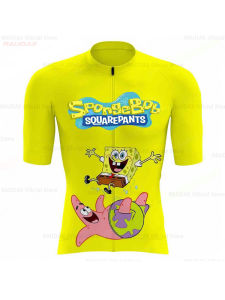 New Arrival Road Mountain Bike Milk Silk Summer Cartoon Cycling Clothing Male Anime Short-Sleeved Cycling Shirt Breathable