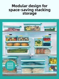 LocknLock Food Grade Plastic Microwave Safe Freezer Storage Box Lunch Box Refrigerator Preservation Container Rectangular Shape