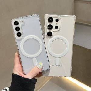 🔥ส่งฟรี ส่งจากไทย🔥 เคสซัมซุง ขอบนิ่ม เคสแม่เหล็ก Magnetic Case สำหรับ Samsung S21 S22 S23 S24 Ultra Plus S23FE A15 A16 A35/A55 A36/A52 เคสโทรศัพท์มือถือ เคสใส กันกระแทก