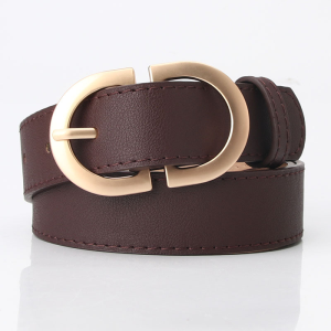 Simple Fashion Casual Belt for Women Ladies Waist Belt Buckle Zinc Alloy Premium PU Leather Tali Pinggang Perempuan Kulit Lembu