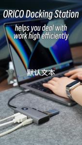 ORICO USB Hub Docking Station Type C HUB to 4K60Hz HDMI-compatible USB 3.0 Adapter RJ45 PD100W Charge For Laptop Accessories USB Port Extension for Laptop USB Extension Hub