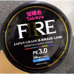 Senar Tokayo Fire PE Line PE 2 / 3 - 600m Senar PE Pancing Made in Japan Sensitive & Super Strong