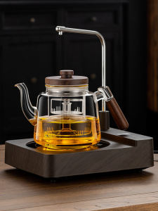 Steam Electric Ceramic Stove Tea Cooker Spray Type Borosilicate Lead-Free Glass Boiling Water Tea For Home Automatic Water Feeding Tea Set