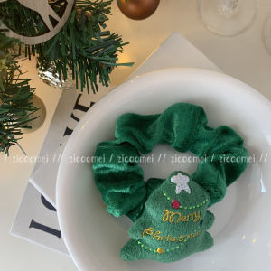 Phụ Kiện Tóc Giáng Sinh Dễ Thương Dây Buộc Tóc Hình Con Reindeer Santa Claus Dây Buộc Tóc Bằng Vải Nỉ Dây Buộc Tóc Cho Phụ Nữ Phụ Kiện Tóc