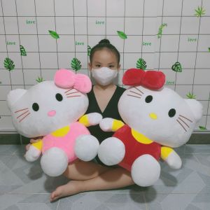 GẤU BÔNG MÈO KITTY SIZE LỚN TRONG SANRIO ANIME THÚ BÔNG MÈO CON KITTEN CUTE CHO BÉ GÁI LÔNG MỊN