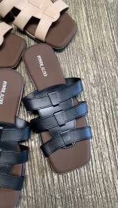 Sandal Wanita Terbaru/ Sendal Selop Jelly Alina 502/Sandal Flat Karet Import Kekinian