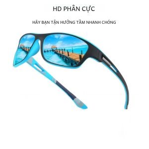 Kính Mát Câu Cá Phân Cực Nam UV400 Chống Chói TAC Ống Kính Đi Xe Đạp Lái Xe Đi Bộ Đường Dài 1 PC
