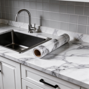 40cm Marble Vinyl Self Adhesive Wallpaper Waterproof Contact Paper PVC Wall Stickers for Kitchen Livingroom Home Decorative Film