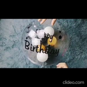 Stiker Balon PVC Happy Birthday Dekorasi Balon Wisuda / Wedding / Ulang Tahun Tempel