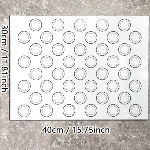1PC 40cmx30cm Thảm Nướng Bánh Silicon Thân Thiện Với Môi Trường Có Thể Tái Sử Dụng Thảm Chống Dính Cho Lò Nướng Macaron Bánh Quy Dễ Dàng Làm Sạch Trắng Nướng Lót