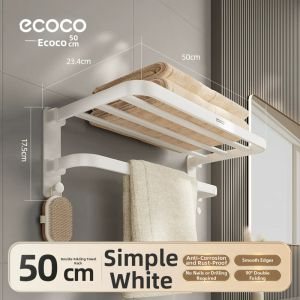 ecoco | Dark Gray No-Drill Bathroom Rack Aluminum