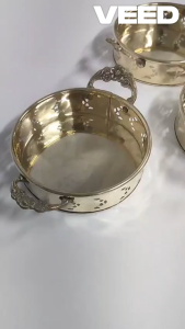 Traditional Handcrafted Metal Urli Bowl | Large Floating Flower Bowl for Festive & Diwali Decor | Pack of 1 | Size: 6 (W) × 1.5 (H) Inches