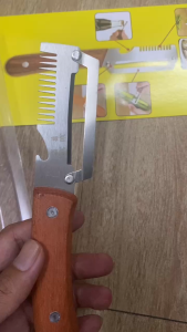 Dao Cắt Hành Đa Năng Cán Gỗ Dao Bào Sợi Rau Củ Inox Trang Trí Món Ăn Nhà Bếp