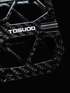 TOSUOD | TOSUOD T700 Carbon Fiber Bicycle Pedals Titanium Axle 3 Bearings Lightweight Anti‑Slip Flat Pedals for MTB Road Bike
