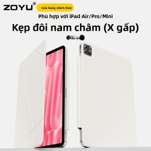 zoyu | Ốp lưng iPad Zoyu Air7 Ultra Thin Dual-Sided Clip Magnetically Attracted Không có viền Mini7 Hỗ trợ ngang dọc Chống cong 12.9 có khe cắm bút