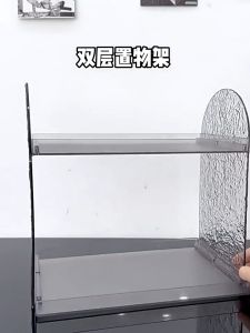【D287 READY STOCK】Transparent Storage Rack Multifunctional Desk Organizer Shelf Stationery Cosmetic Books Organizer Rack