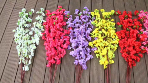 65cm Artificial cherry blossom bouquet peach blossom oriental style for wedding decoration Artificial Flower