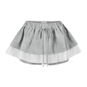AIVEI | Spring Grey Style Sweet Princess Puff Skort