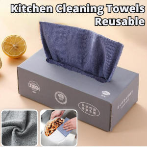 Kitchen Paper Towels Disposable Dish Cloth Absorbent Microfiber Non Scratch Multiuse Sink Wipe 20pcs Box