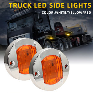KEVANLY | 2PCS 12V 24V Truck Trailer Lights 6SMD LED Side Marker Lamp Warning Lights Red Clearance Lamps For Trailer BUS Van Caravan