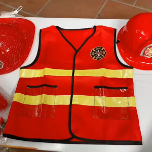 🍄[4-8 Tuổi] Trang Phục Cứu Hỏa Cho Bé + Phụ Kiện. Đồ Chơi Áo Hóa Trang Lính Cứu Hỏa Dạng Vest Quà Tặng Cho Bé