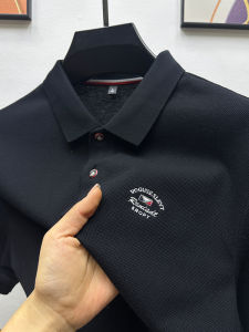 Áo Thun Polo Tay Ngắn Bằng Cotton 100% Thêu Thời Trang Mùa Hè Cho Nam Trung Niên Thường Ngày Không Cần Ủi