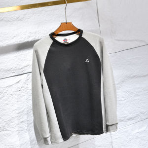 Áo Thun Dài Tay Hai Mặt Phong Cách Hong Kong Dành Cho Nam Và Nữ Mùa Thu Đông Thời Trang Thiết Kế Màu Tương Phản Tay Lửng Áo Lót