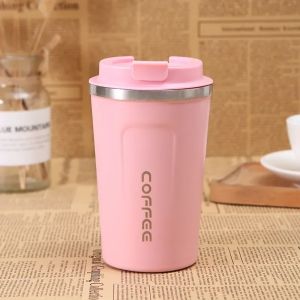 Hot 380/510ML Thermo Cafe Leak Proof Travel Thermo Cup Double Stainless Steel for Tea Water Coffee Coffee Mug Car Thermos Mug HW