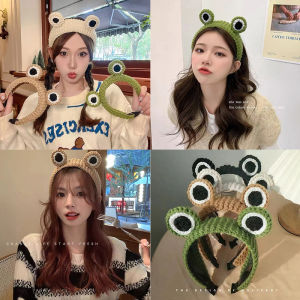 Zy Fashion Korean Style Big Eye Frog Headband for Women Sweet Knitting Wide side Hair Band Fashion Girl Hair Accessories