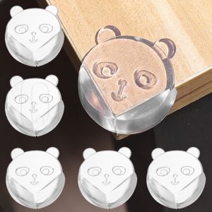 1/4ชิ้นกันชนมูมโต๊ะเพื่อความปลอดภัยสำหรับเด็กของเด็กที่สร้างสรรค์ฝาครอบป้องกันพีวีซีเฟอร์