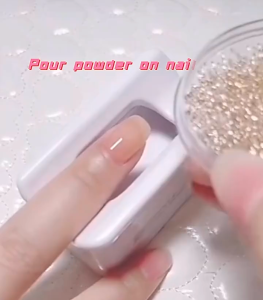 Double Layer Dip Powder Tray Nail Glitter Storage Box For Manicure Tools Recycling