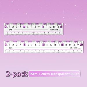 JI-TOP | Specialized Ruler For Students With Wave Lines Anti-Myopia Transparent