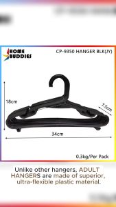 12-Pcs Black & Colorful Elastic Hangers: Adult Clothing Storage Solutions
