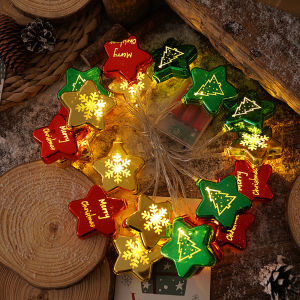 1.5M Christmas LED Lights StringChristmas Balls Star Fairy Light GarlandXmas Hanging LampChristmas Home Decoration 2025