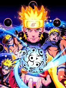 Bandai | DIY Naruto Anime Diamond Painting Shonen Manga Character Mosaic Handmade Art Exquisite Creative Gift Home Decoration