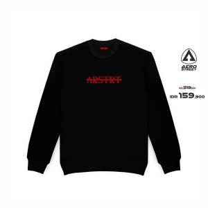 Aerostreet Crewneck Deluxe Hitam Sweater Sweatshirt BAAAA