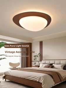 DGY | Bedroom Ceiling Lamp Wood Grain Warm Japanese Style