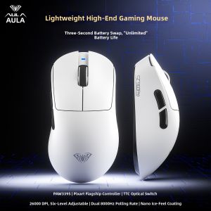 AULA | Chuột Gaming Không Dây Tri-mode Nhẹ Cao Cấp PAW3395