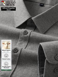 TUCANO | Mens Long Sleeve Turn-down Collar Business Leisure Wool Shirt