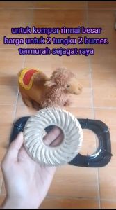 2Pcs Tatakan Kompor Rinnai Kaki 6 Dan 2Pcs Burner Alloy Bgx Tebal Rinnai / Tungku Kompor Gas