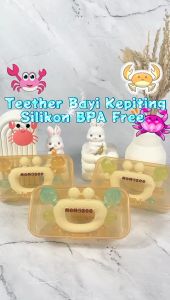 Momosee Teether Bayi BPA Free Kepiting 1 Pcs Silikon Mainan Gigitan Bayi Lembut WJ042