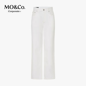 MO&Co. | Seasonal Turkish Cotton Mid-waist Slim Straight Jeans