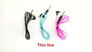 High Quality RCA Tattoo Clip Cord Cable For Tattoo Machine Power Supply Cable Straight Rubber Blue/Black/Pink Tattoo Accessories