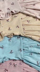 Leia - 51 Ribbon Striped Dress / Dress Motif Pita Bergaris Katun Premium Anak Perempuan Usia 3-7 Tahun