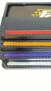 Cover bingkai plat nomor karbon carbon 1 set universal