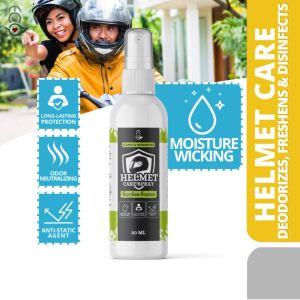 Helmet Care Spray: BAMBOO BREEZE Natural Deodorizer Disinfectant Sanitizing Odor Neutralizing