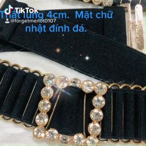 Thắt lưng thun nữ bản 4cm. Cài sau