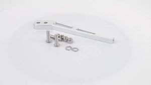 Black Works Racing | High Quality 10 Inch Bent Shifter Handle Lever for Tremec TKO500 & TKO600 & T-56 Transmissions for Mustang Hurst Silver