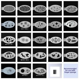 Christmas Snowflake Butterfly Face Painting Tattoo Hollow Skin DIY Drawing Template Butterfly Design Cultural Supplies